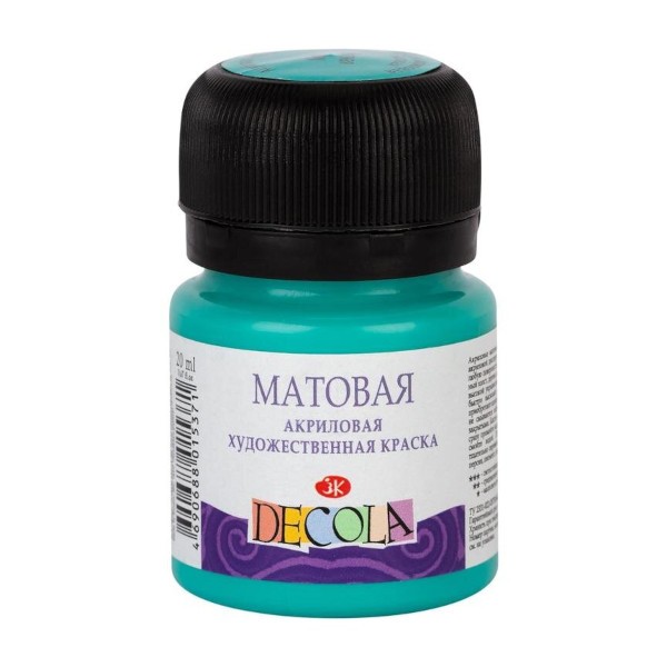 Краска акрил матовая 20 мл Мята Decola 14326735 ЗХК