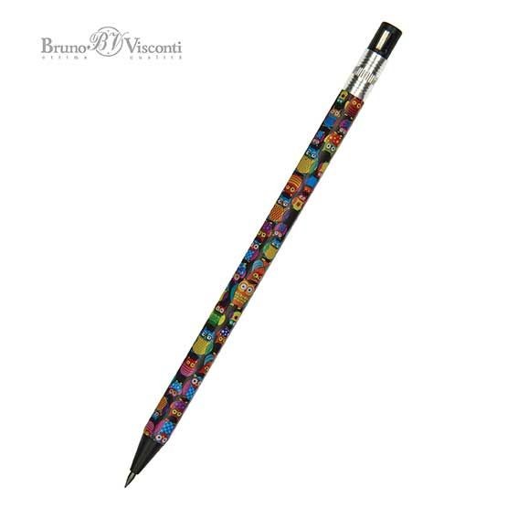 Карандаш механический цанговый 2мм с точилкой Сказочные совы 21-0041/05 Bruno Visconti