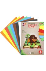 Картон цв А4 8цв 8л немел Zoo Зубр 31С 1984-08 Луч