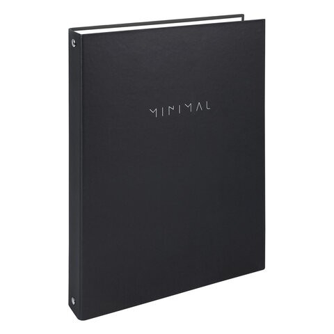 Тетрадь на кольц А4 100л кл Minimal black 405408 Brauberg