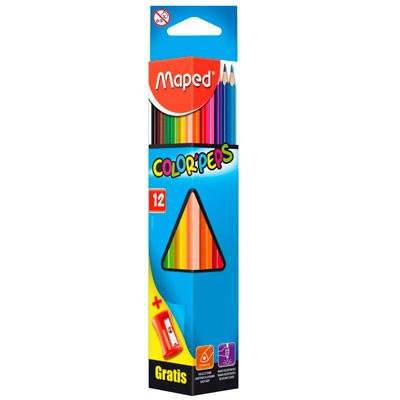 Набор карандашей 12цв+точилка трехгранные 183213 Maped
