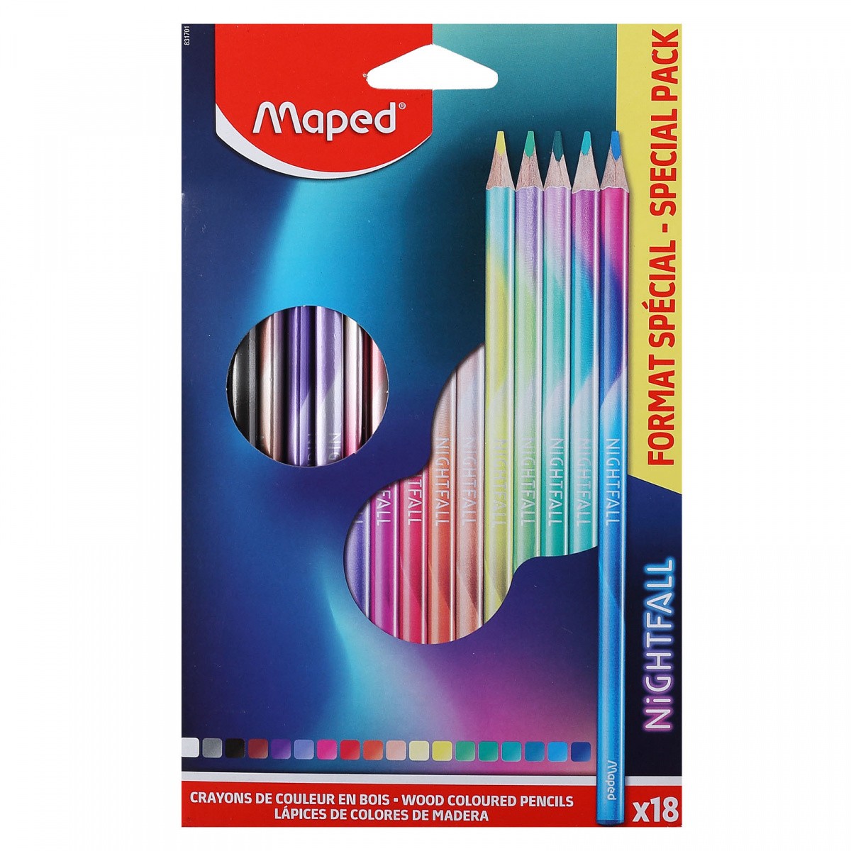 Набор карандашей 18цв NIGHTFALL 831701 Maped