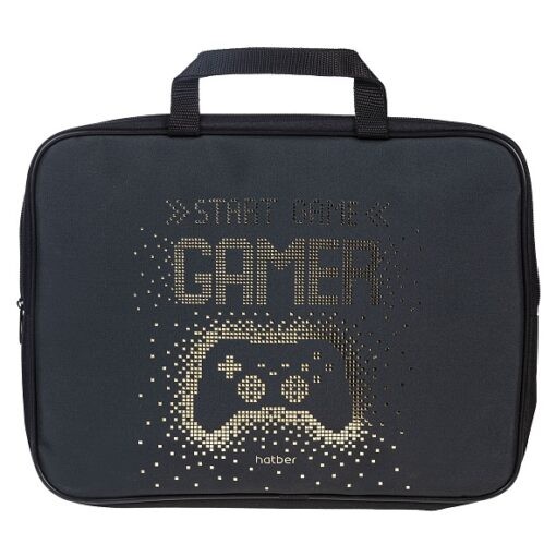 Папка д/мальч А4 текст на молн с руч Gamer 60258 Хатбер