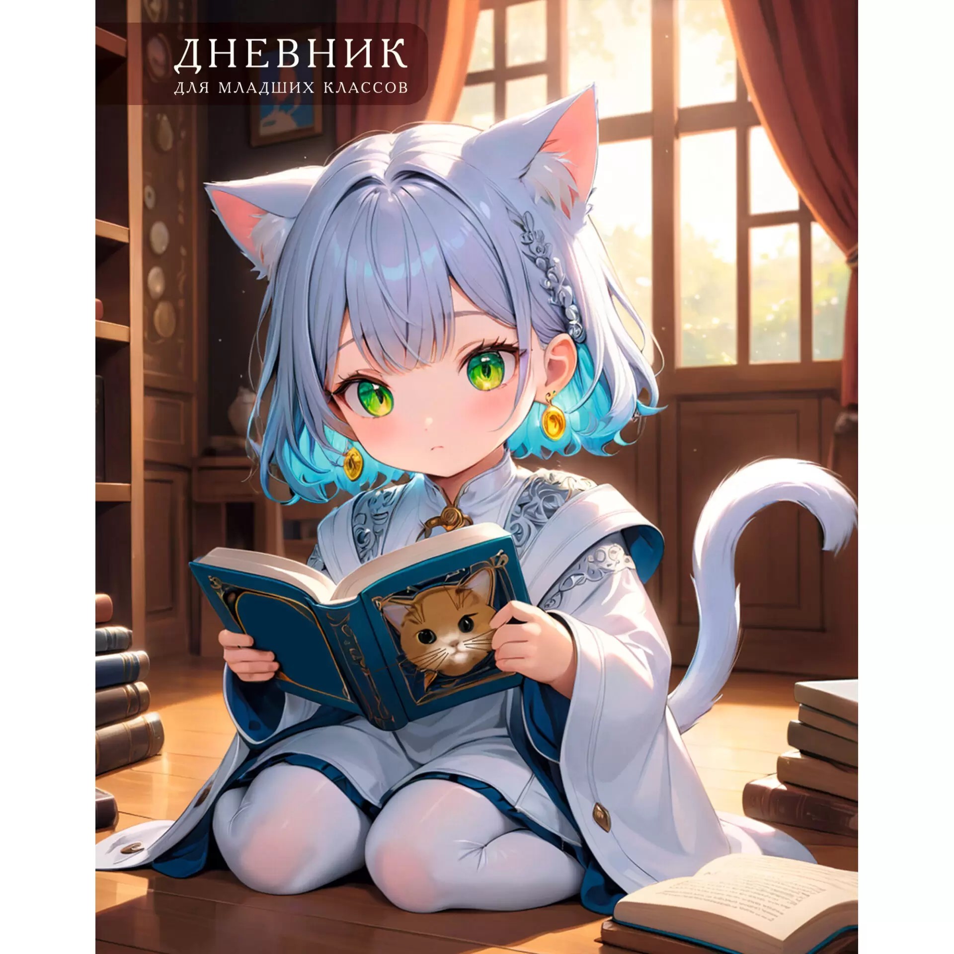 Дневник 1-4кл тв обл Милашка с книжкой ДМ254805 Эксмо