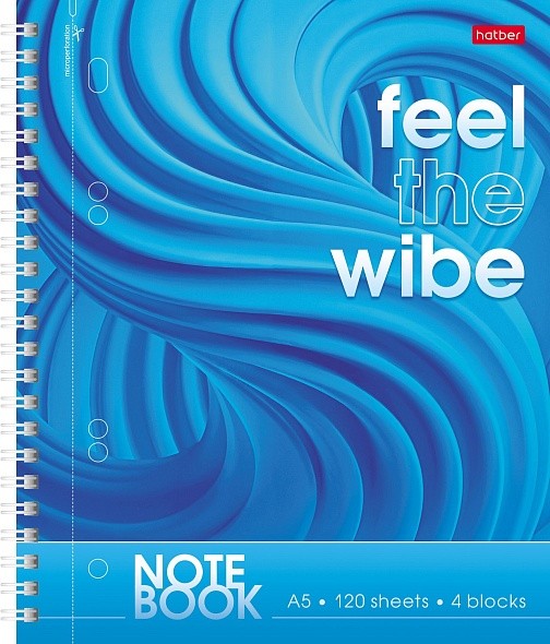 Тетрадь 120л кл спир перфор софт-тач Feel the wibe 120Тр5лВ1сп_32268 Хатбер