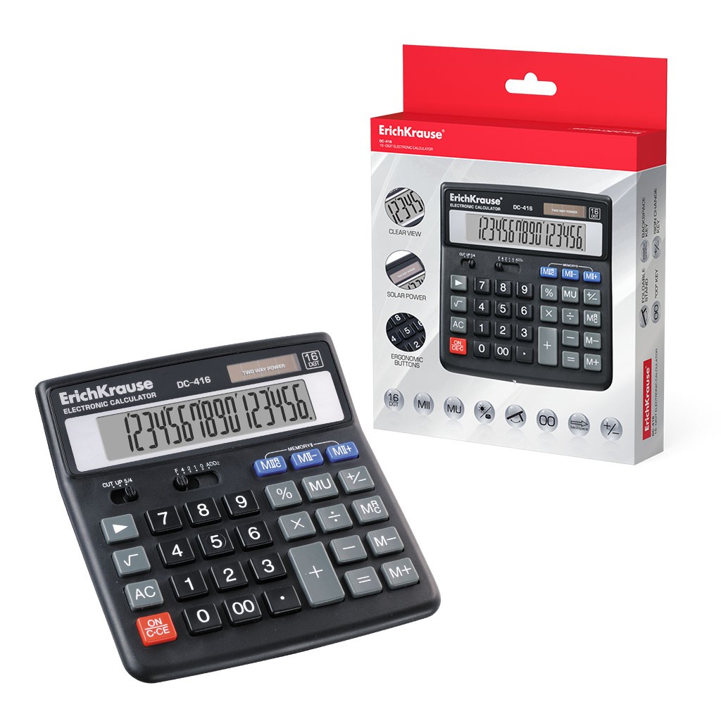 Калькулятор настол 16-разрDC-416 40416 Erich Krause