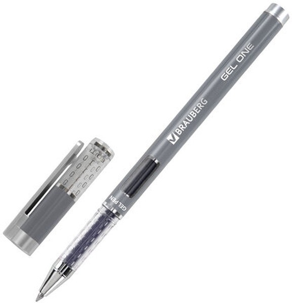 Ручка гелевая 0,5мм черная Gel One 144037 Brauberg