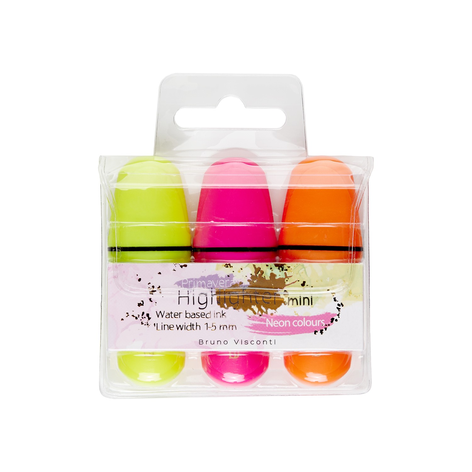 Набор маркеров текст 3цв Неон Primavera Mini 22-0184 Bruno Visconti