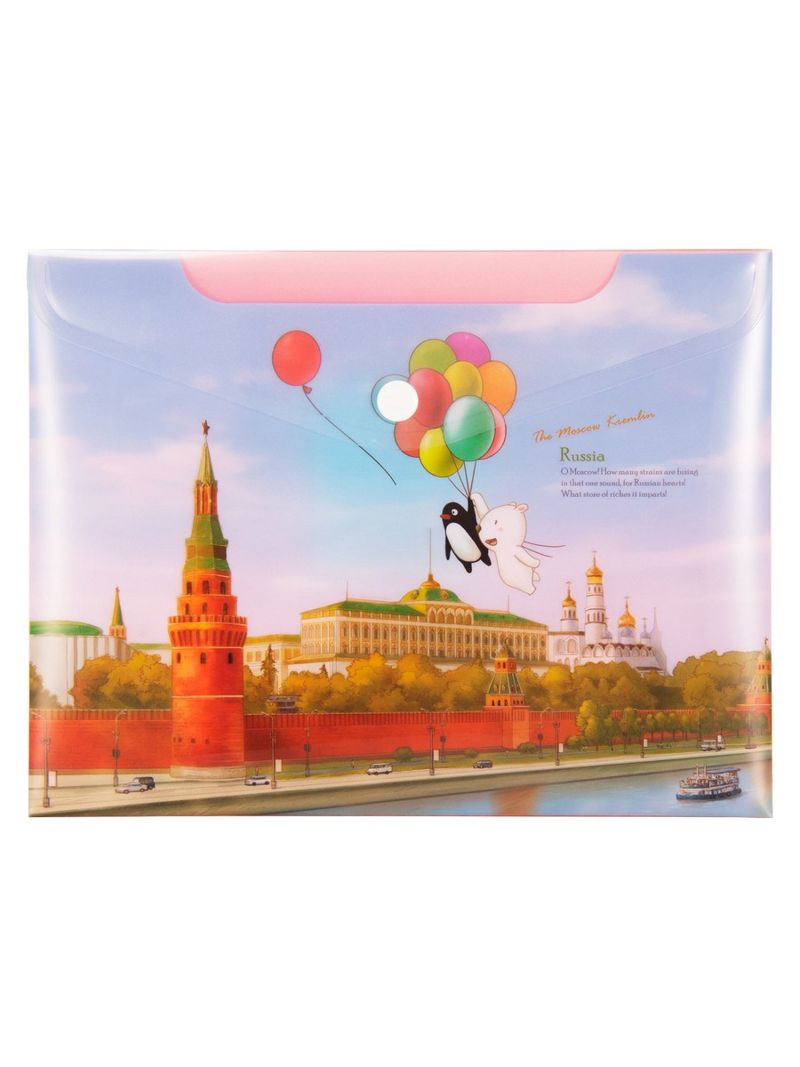 Папка на кнопке А5 Москва Кремль 1854 MK Comix