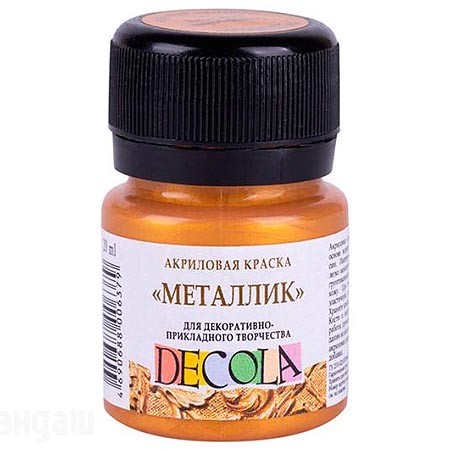 Краска акрил 20мл металлик Золото роял 4926972 Decola