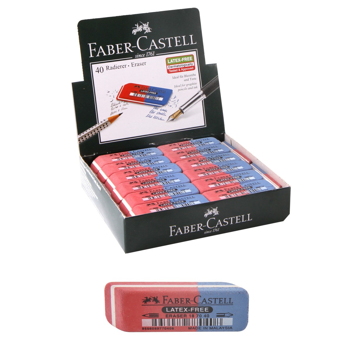 Ластик скош комбинирLatex free 187040 ! Faber-Castell