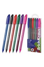 Набор ручек шариковых 6 цветв 1мм U-108 Стик Колор (Stick Color) 61022 Erich Krause