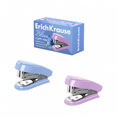 Степлер -мини №24/6 26/6 до 15л ассорти Pastel Bloom 61742 Erich Krause