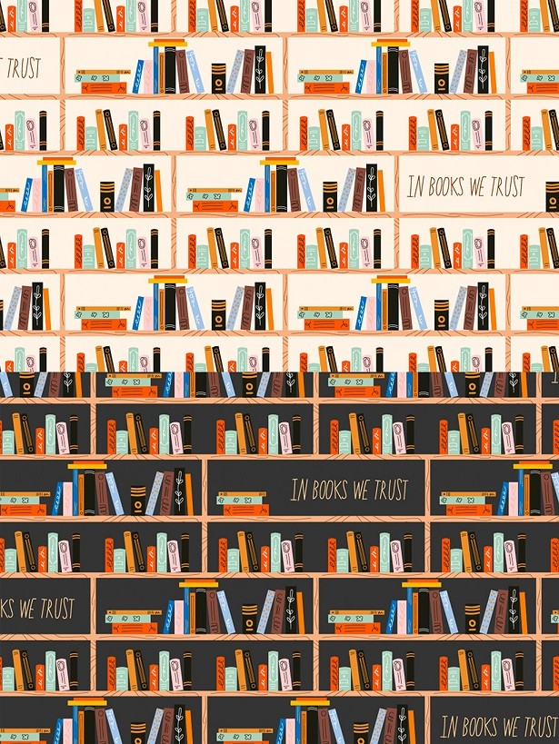 Бумага упаковочная 50*70 Книги 1187813