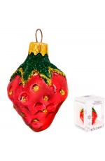 Елочигруш стекло Клубничка h-6см в упак ФУ-71