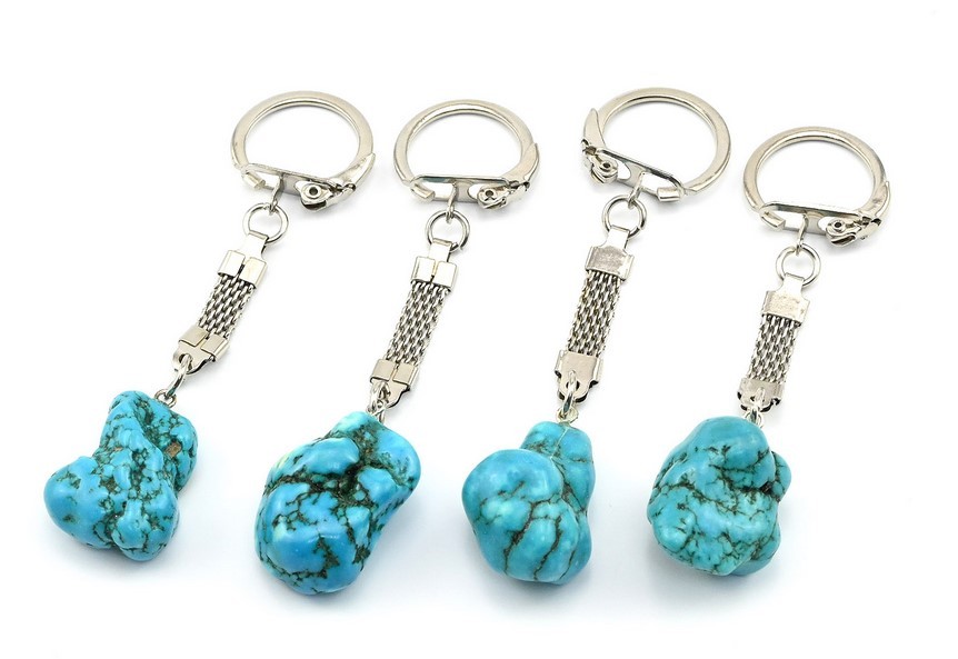 Брелок галтовка из бирюзы 17*28мм (LВ) 1131056