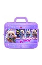 Папка А4 текстильная на молнии с ручками K-pop мишки 32101 Хатбер