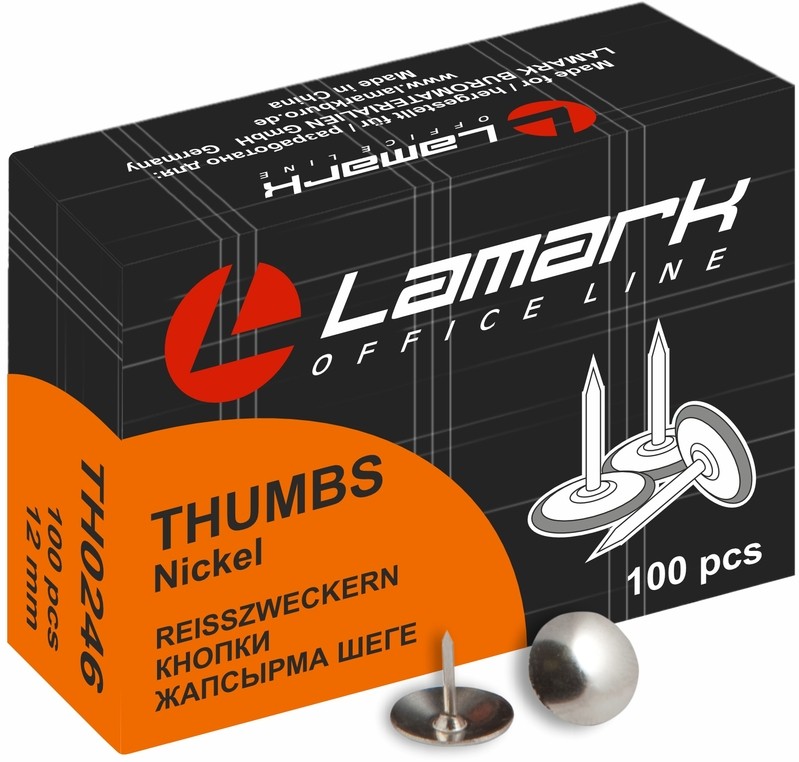 Кнопки -гвоздики 12мм никел 100шт TH0246 Lamark