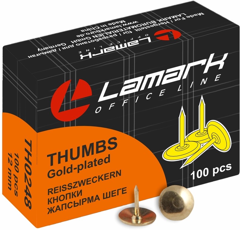 Кнопки -гвоздики 12мм золот 100шт TH0248 Lamark