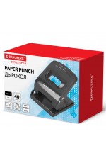 Дырокол 40л черн 273955 Brauberg