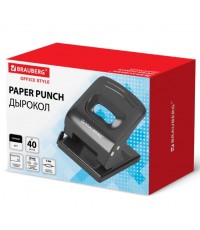 Дырокол 40л черн 273955 Brauberg