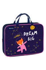 Папка А4 текстильная на молнии с ручками Лис мечтатель (Fox Dreamer) FB90017 Berlingo