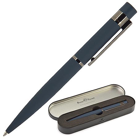 Ручка шариковая подарочная 1,0мм синяя в футляре, синий корпус Verona 20-0218/01 Bruno Visconti