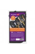 Пенал -скрутка для кистей и инструментов 24 ячейки черный 272993 Brauberg