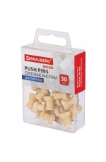 Кнопки силовые дер 30шт Wood 272759 Brauberg