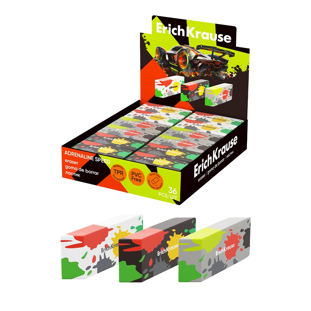 Ластик ассорти Adrenaline Speed 63056 Erich Krause