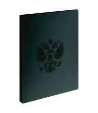 Папка 40 вкладышей А4 21мм изумруд Герб 32165 Стамм