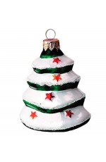 Елочигруш стекло Ёлочка большая h-11см в упак ФУ-125