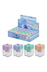 Точилка 1 отверстие с контейнером Wave Mini Pastel Bloom 60044 Erich Krause