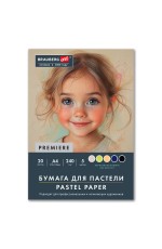 Папка для пастели А4 20л 5 цветов 240г/м абразивная 117763 Brauberg