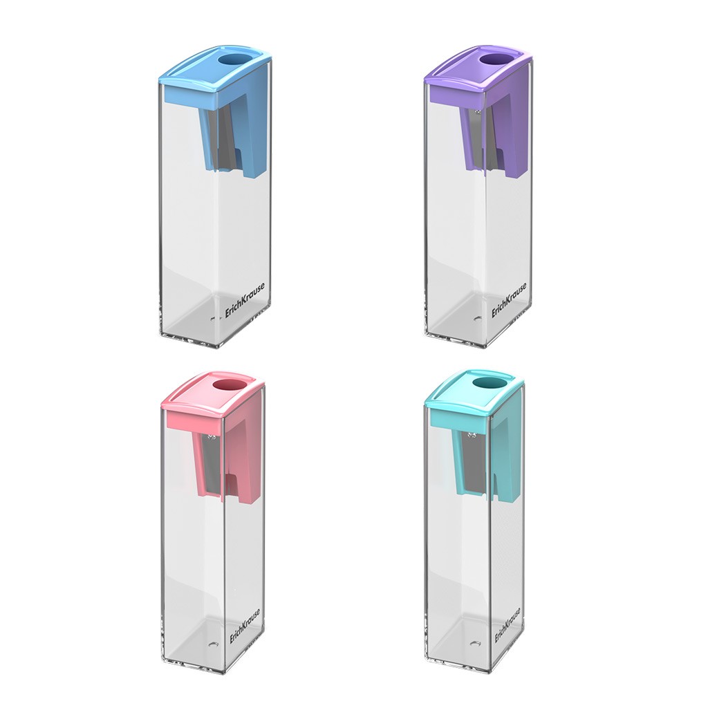 Точилка 1 отверстие с контейнером ассорти City Pastel 61275 Erich Krause