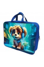 Папка А4 текстильная на молнии с ручками Меломан (Music fan) 125-20 Lamark