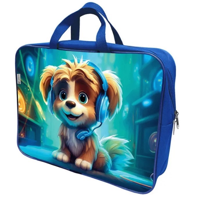 Папка А4 текстильная на молнии с ручками Меломан (Music fan) 125-20 Lamark