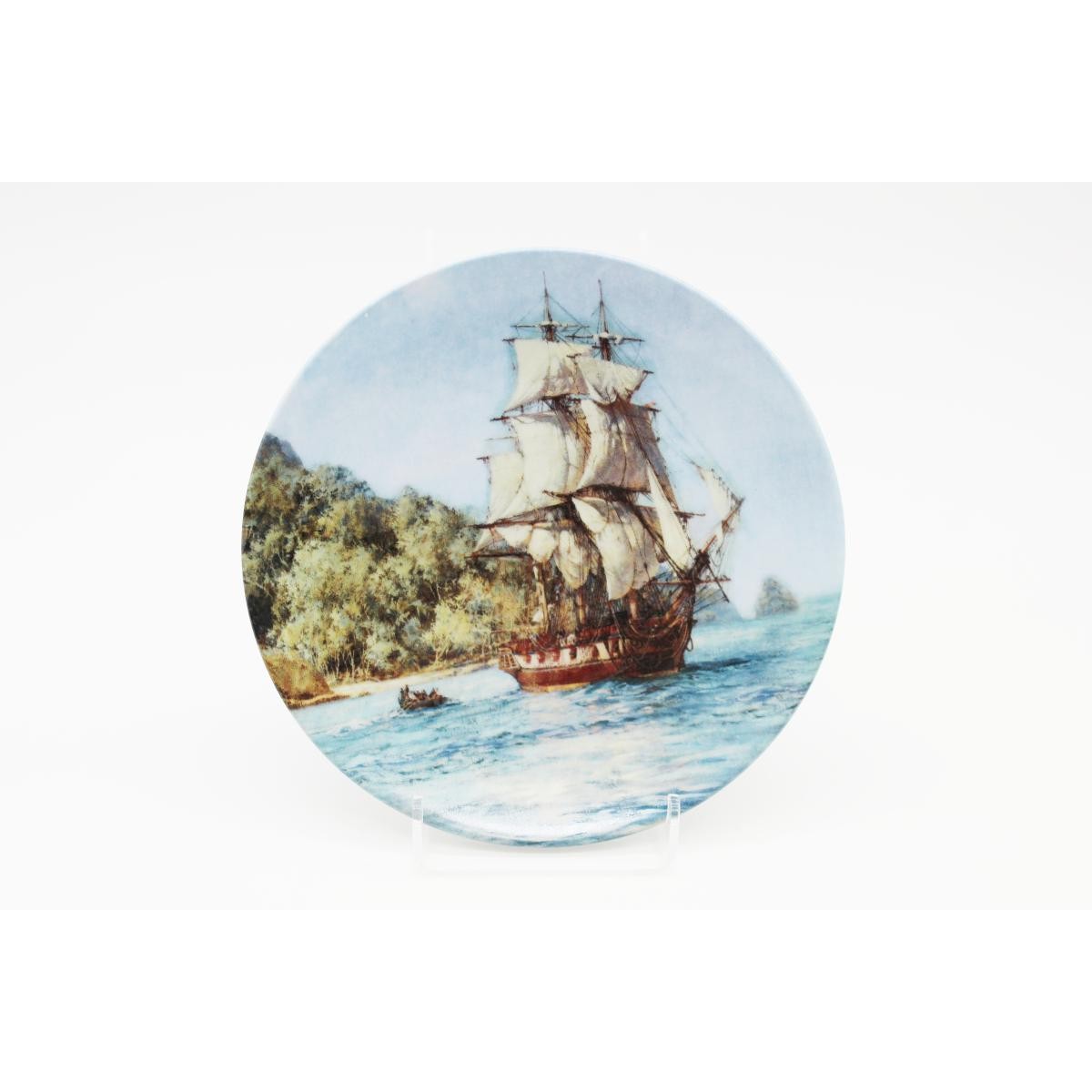 Дулёвский фарфор Тарелка настен 200мм Парусник Д088622