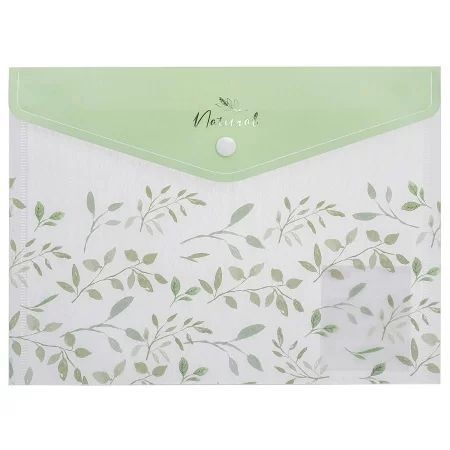 Папка на кнопке А5 Природа Листья (Natural Leaves) 33480 Хатбер