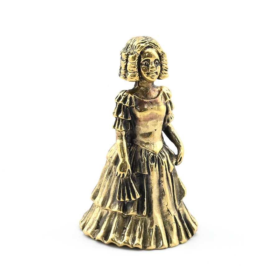 Сувенир Колокольчик из бронзы Девочка с веером 1351316