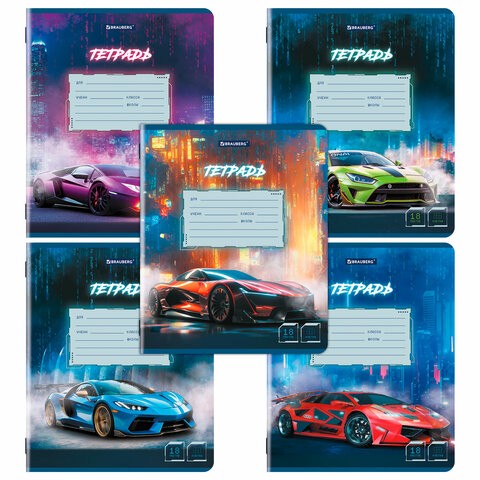 Тетрадь 18л кл Sport cars 107298 Brauberg