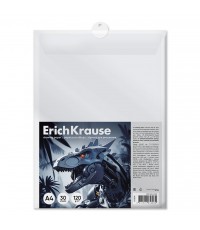 Бумага для рисования А4 30л 120г/м в пластиковой папке 65606 Erich Krause