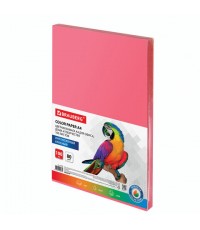 Бумага для оргтехники А4 100л 80г/м интенсив Красная 112449 Brauberg