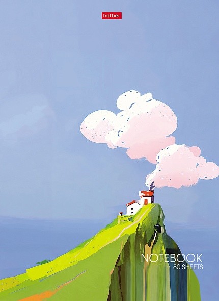 Тетрадь А4 80л кл 5цвблок твобл Далекие горизонты 35515 Хатбер