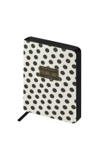 Ежедневник недат А6 чернсрез исккожа Горошек 3-742/01 Bruno Visconti