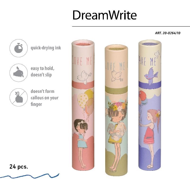 Ручка шарподар 0 7 мм синДевочка и кролик DreamWrite 20-0264/10 Bruno Viscon