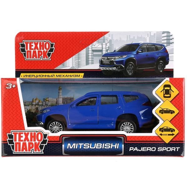 Модель мет Mitsubishi Pajero Sport 12см инерц синий в кор Технопарк