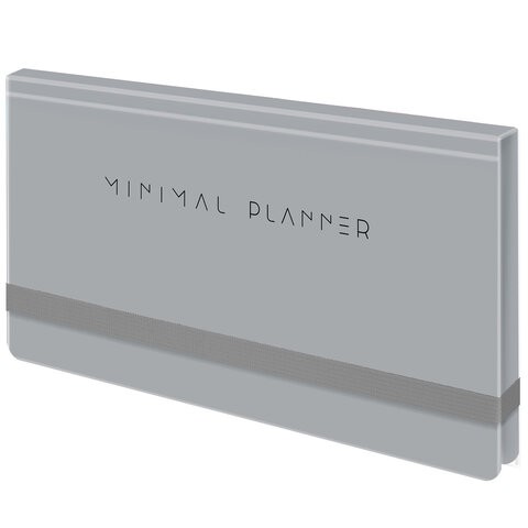 Еженедельник недат карм твобл на рез сер Minimal 116311 Brauberg