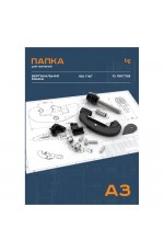 Папка для черчения А3 10л 160г/м вертикальная рамка 58477 БиДжи