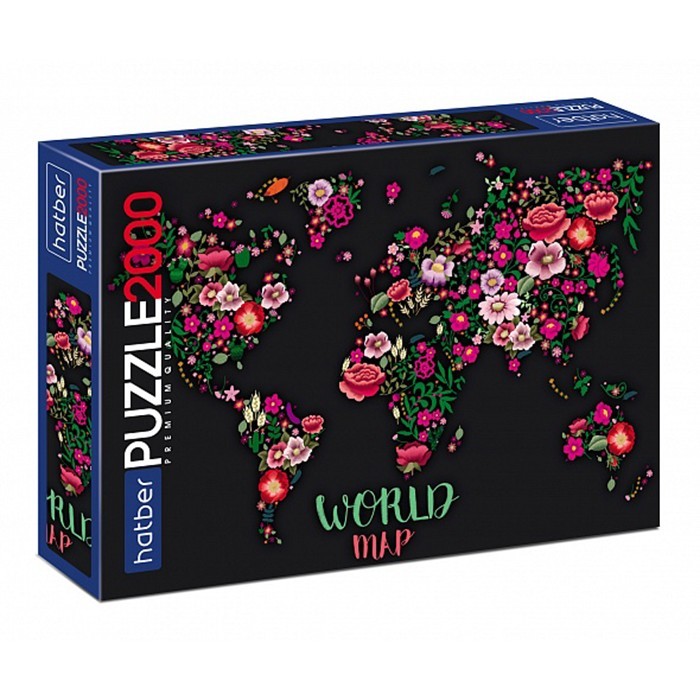 Пазл 2000 эл Premium Flower map 2000П31_25846 Хатбер